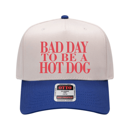 Bad Day to Be a Hot Dog Trucker Hat – Funny Fourth of July : Red/Canvas