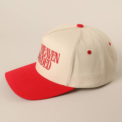 MAKE HEAVEN CROWDED Embroidery Baseball Cap: BROWN / One Size