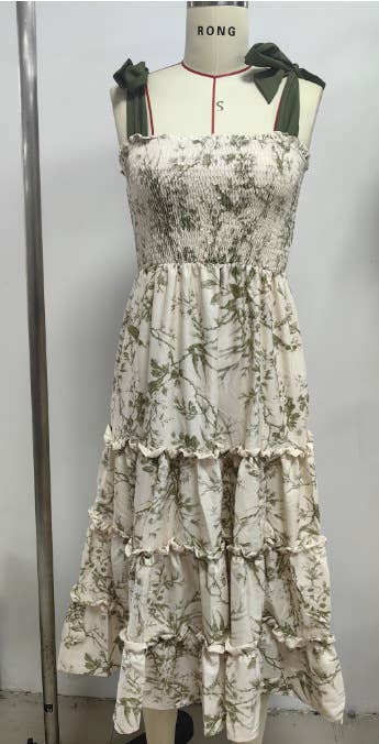 2025 komorebi Spring floral flare swing Dress