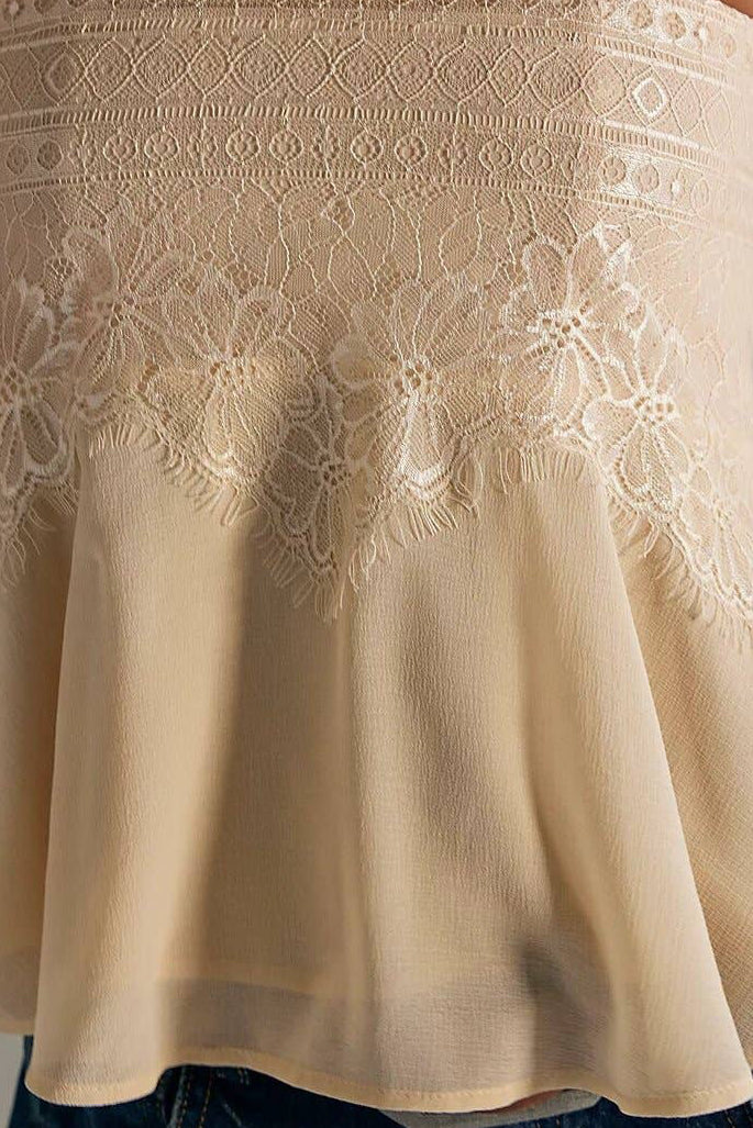 Western Floral lace patchwork ruffle strapless tube top
